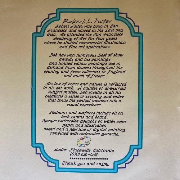 Wood Framed Robert L. Foster Art Print of A Country Road And Fall Color - Picture 5 of 11